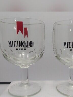 Michelob Red-Accent Goblet Glass - Set of 2